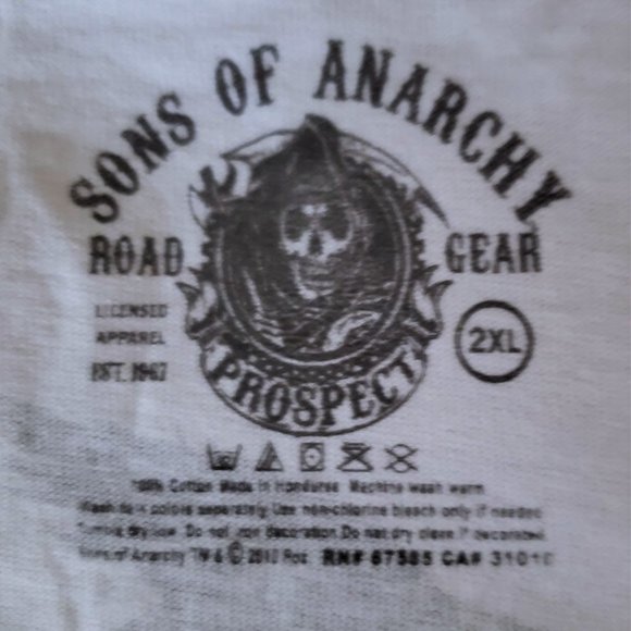 SONS OF ANARCHY PROSPECT ROAD GEAR OFFICIAL LICENSED 2010 TANK TOP NWT - Picture 8 of 9